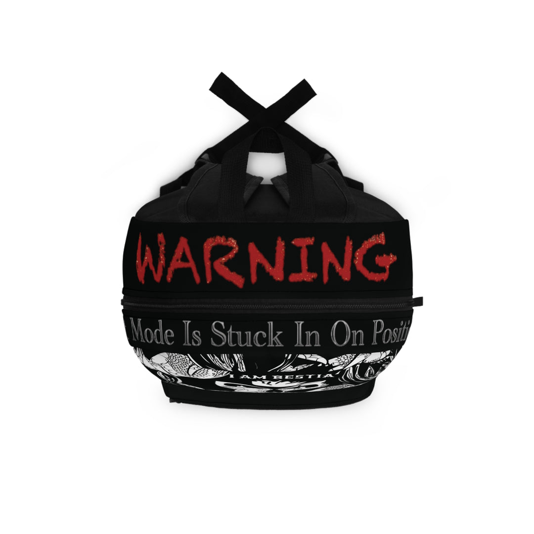Black Backpack White Logo Edition