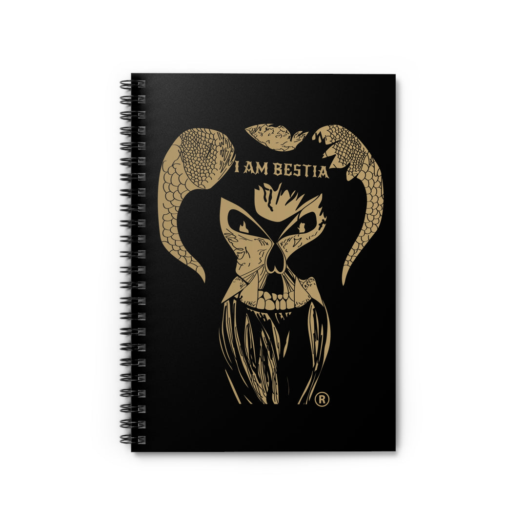 I Am Bestia Gold Spiral Notebook - Ruled Line