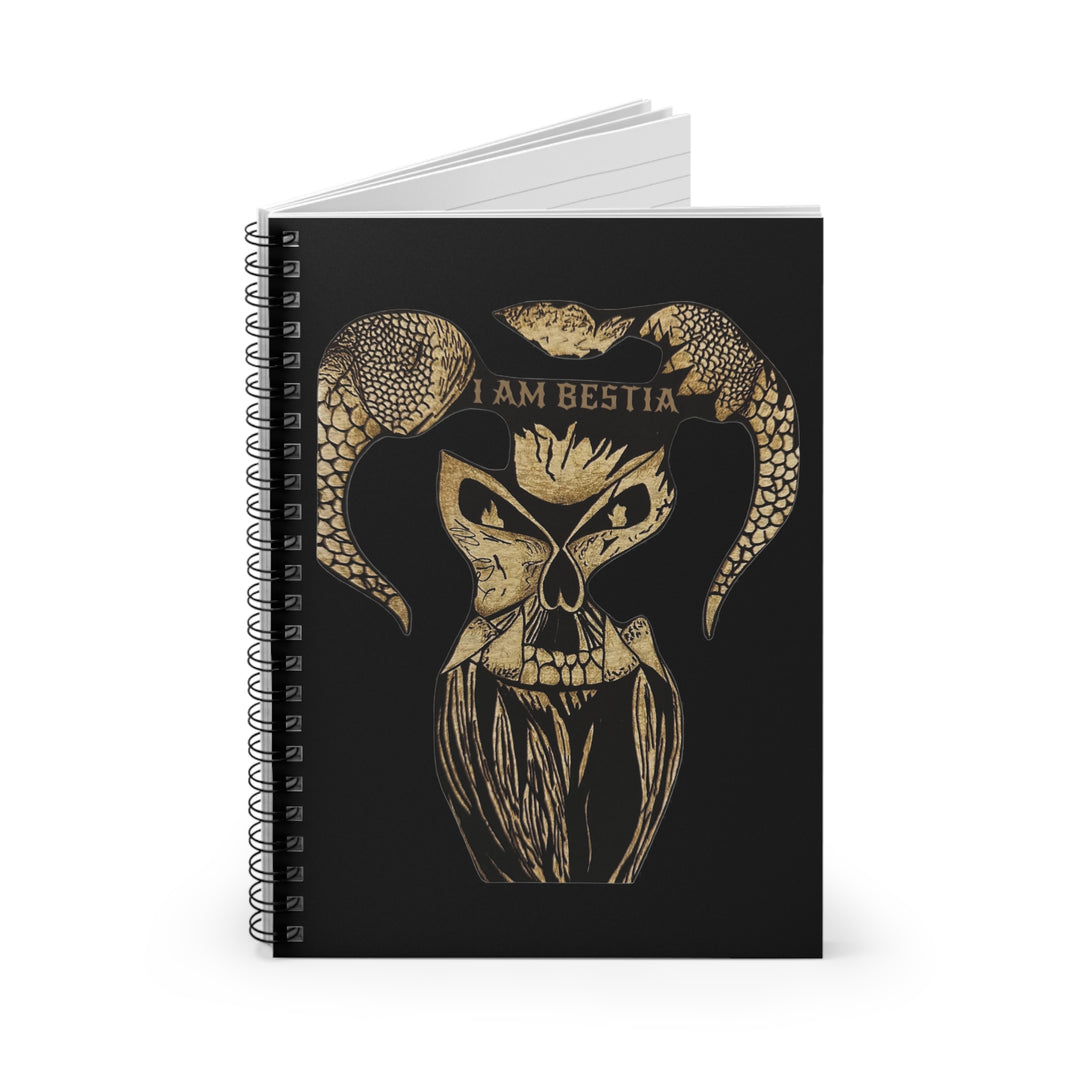 I Am Bestia Art Work Spiral Notebook - Ruled Line
