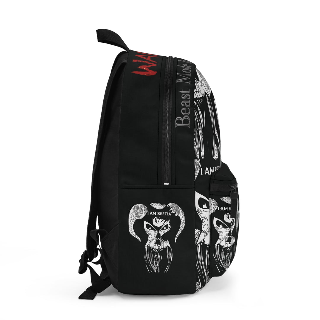 Black Backpack White Logo Edition