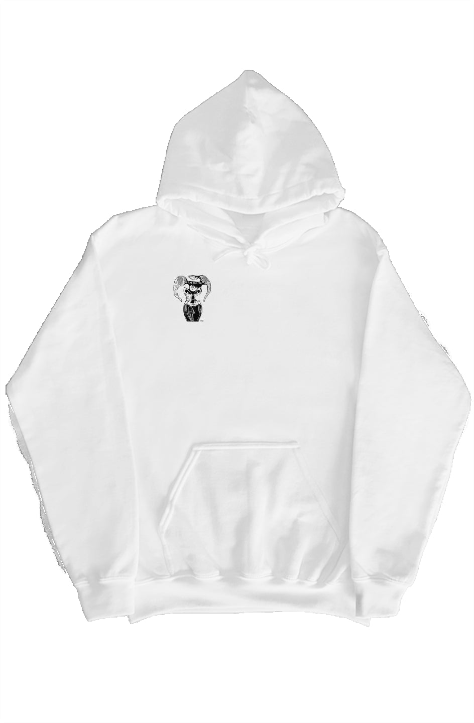 Black and White Logo with Logo Liner inside Hoodie