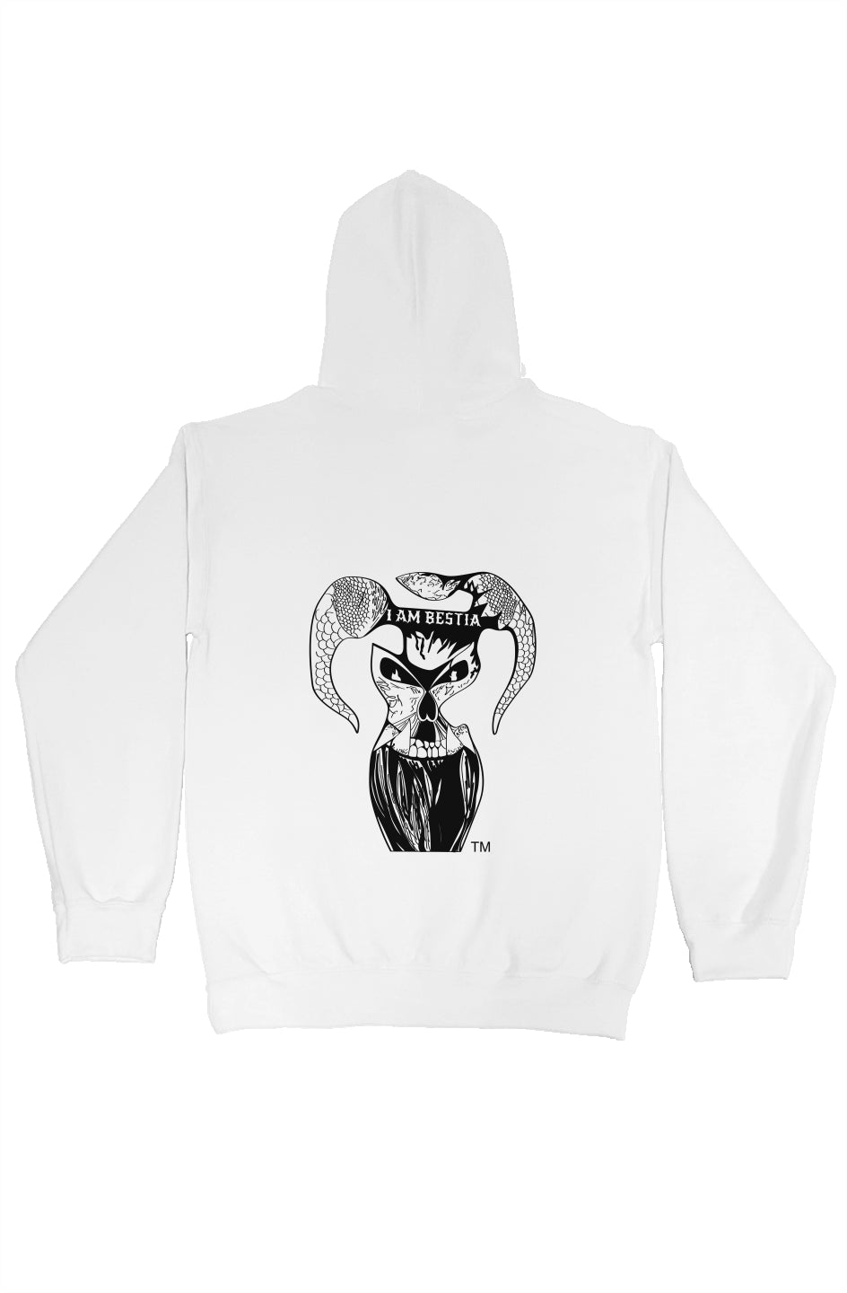 Black and White Logo with Logo Liner inside Hoodie