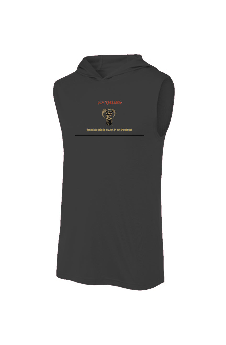 Black Sleeveless Hoodie Shirt Artwork Edition