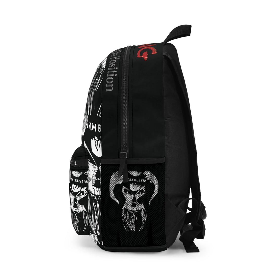 Black Backpack White Logo Edition