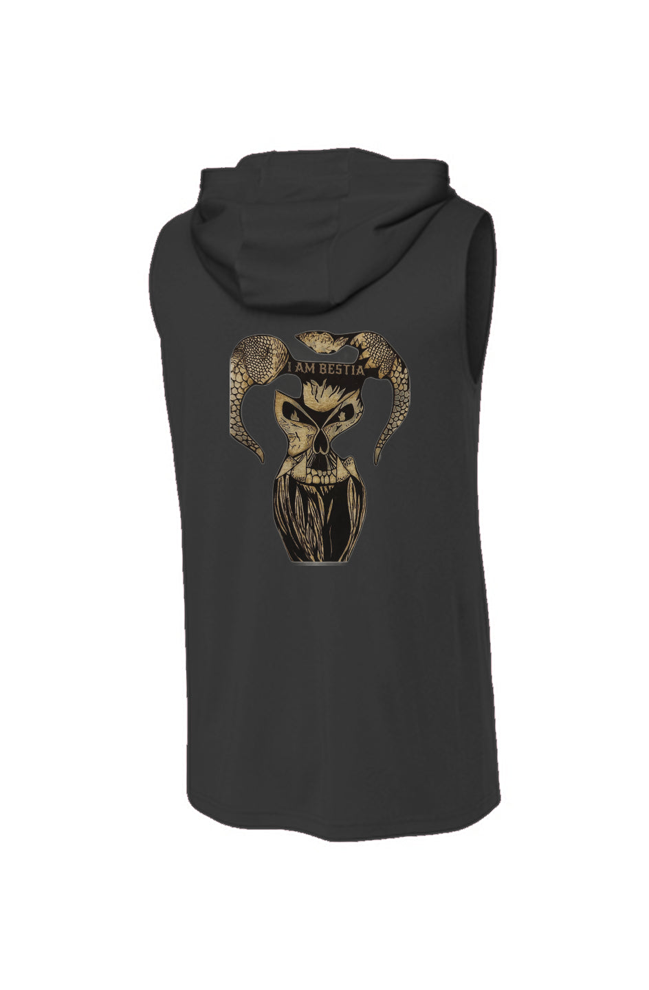 Black  Sleeveless Hoodie Shirt Artwork Edition