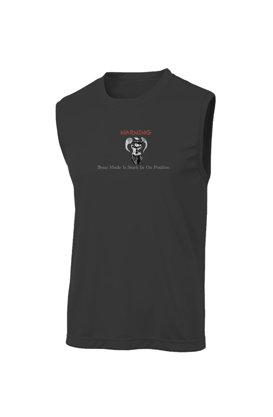 Black Sleeveless T-Shirt White Logo Edition