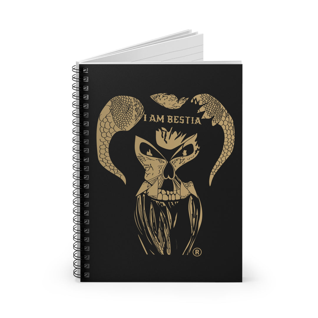 I Am Bestia Gold Spiral Notebook - Ruled Line